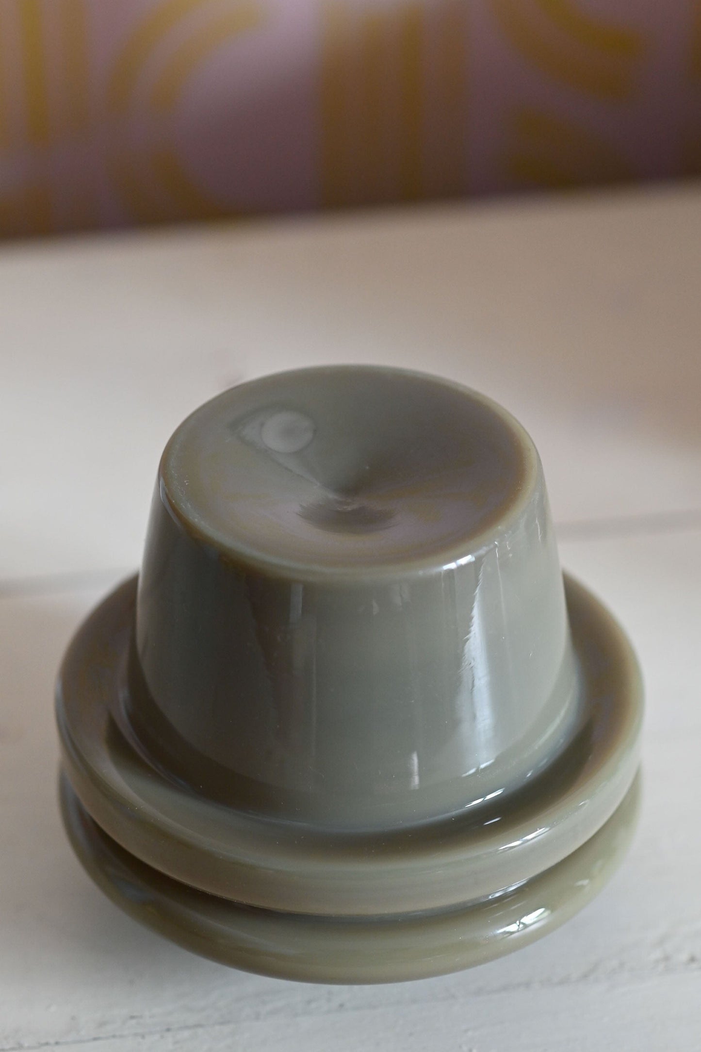 Vintage 1920s rare glass handpainted vase