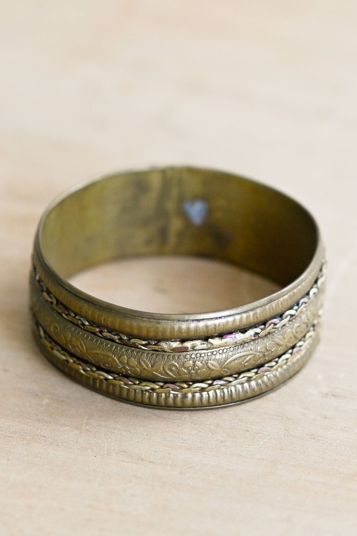 Vintage 1970s brass bracelet