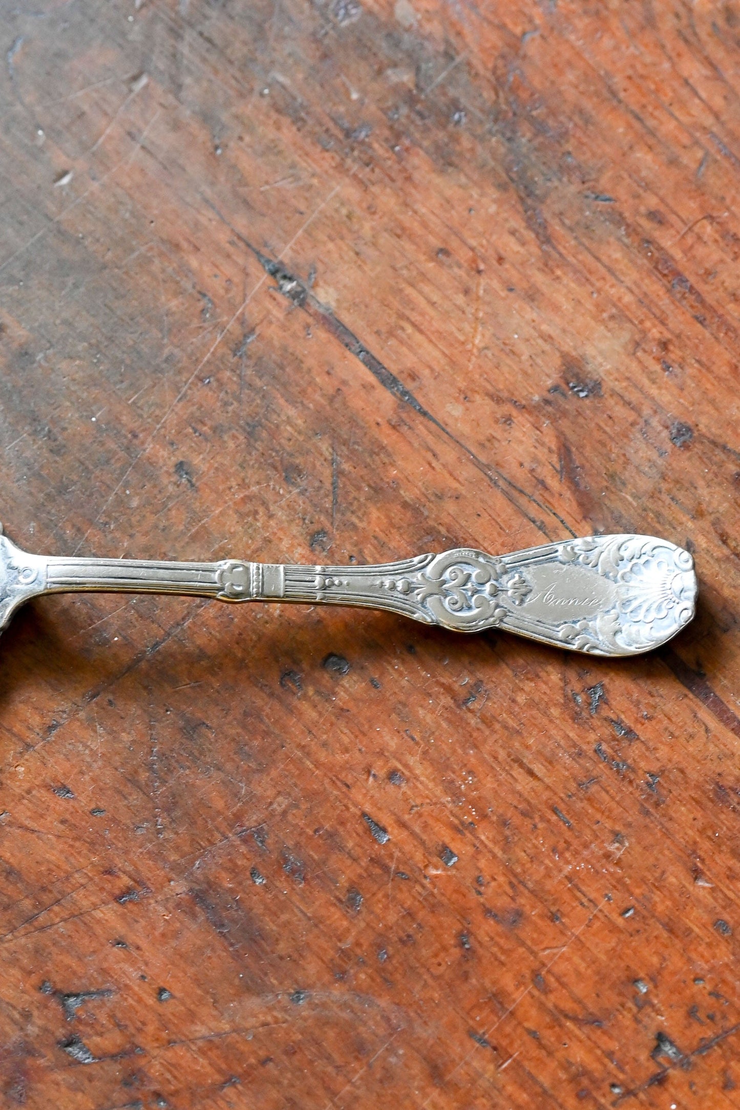 Antique Rogers & Sons tuxedo spoon with Annie engraving