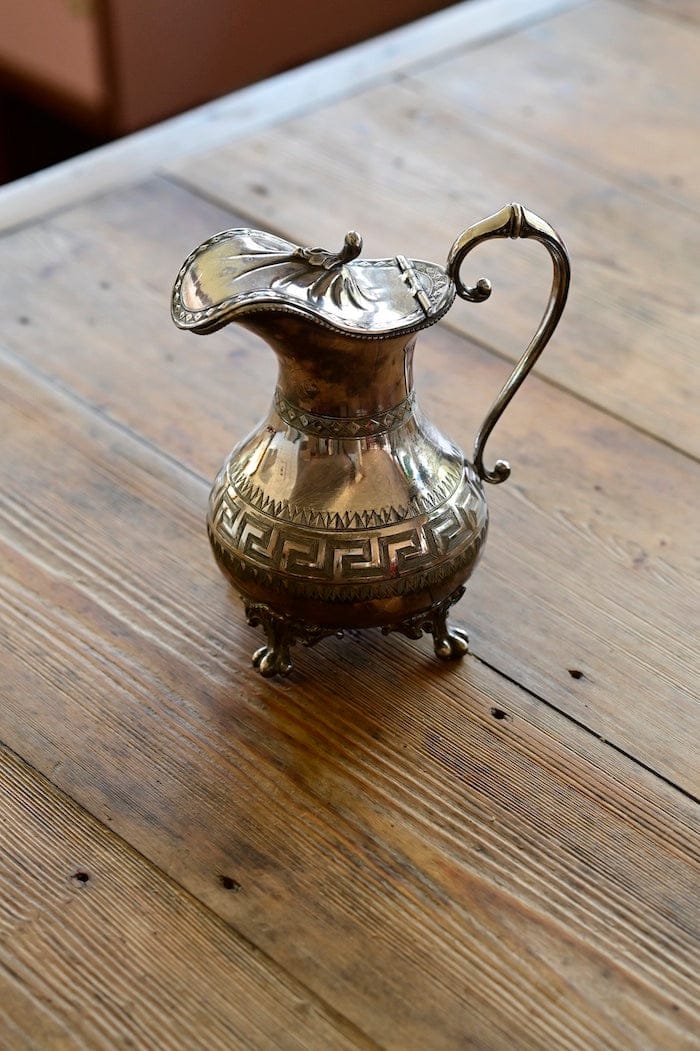 Vintage etched silverplate jug