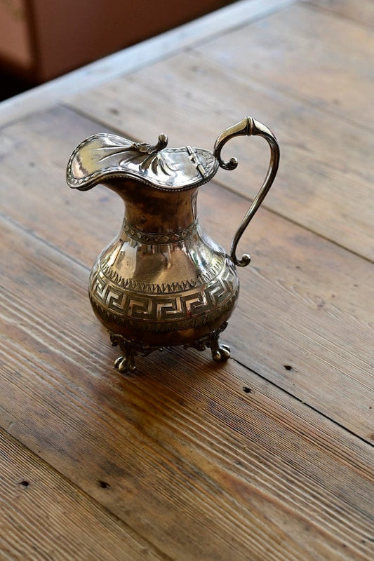 Vintage etched silverplate jug