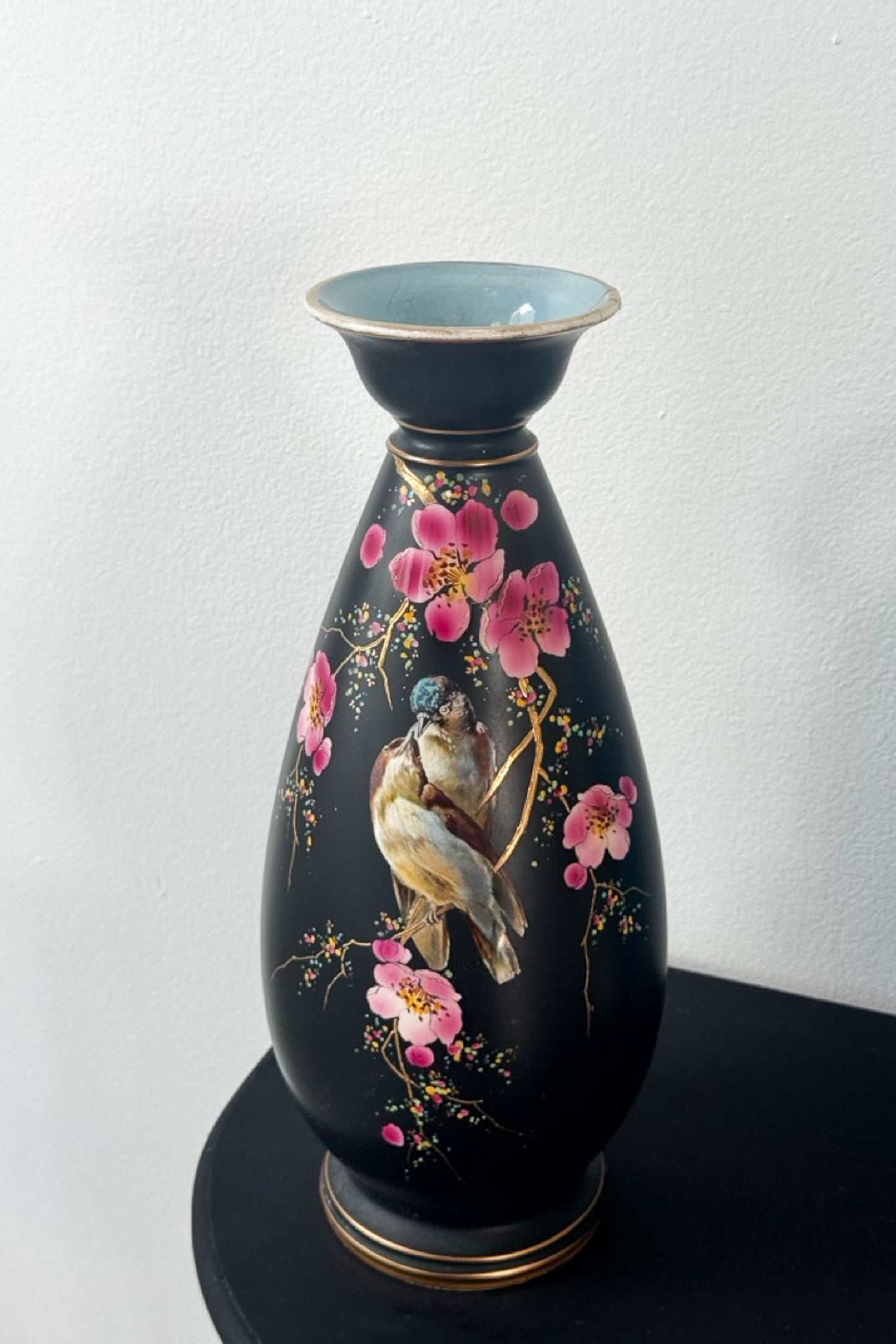 Vintage Art Deco 35cm high Athens vase with birds