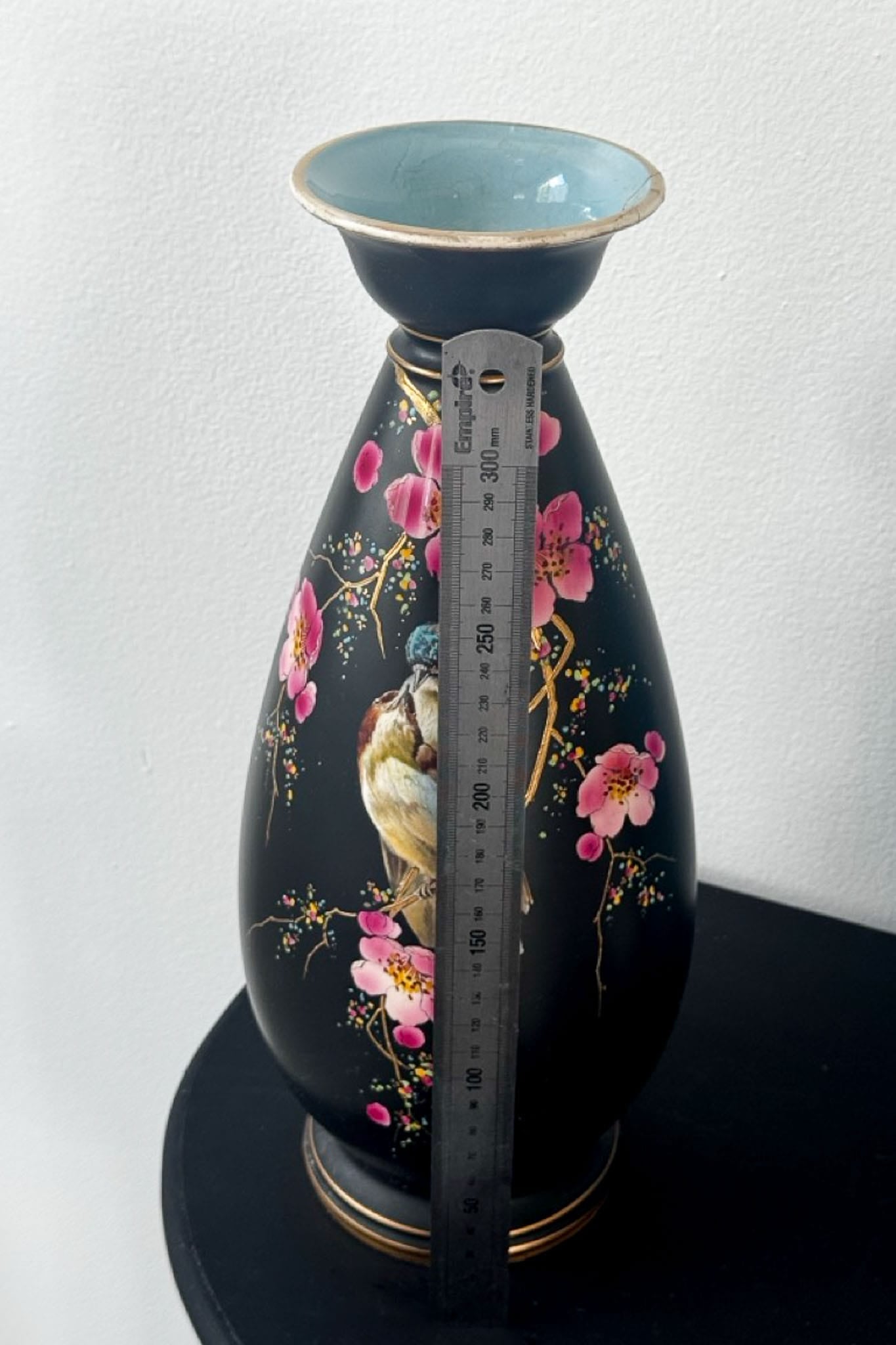 Vintage Art Deco 35cm high Athens vase with birds