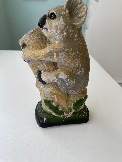 Vintage chalkware Koala statue