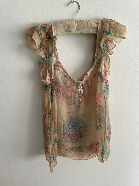 Vintage 1920s silk top as is