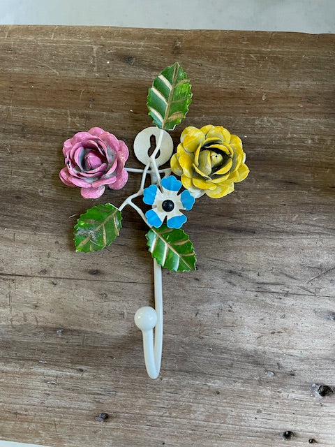 Hand painted flower hook