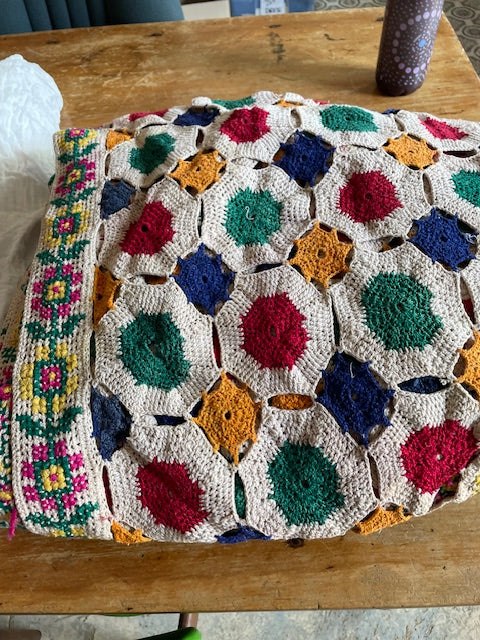 Vintage crochet door decoration Smaller