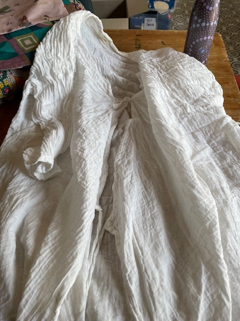 White oversized cotton dress