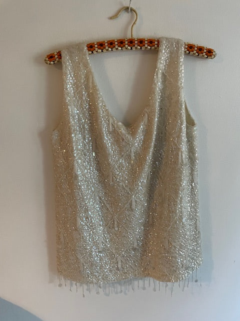 Vintage Silver sequin top