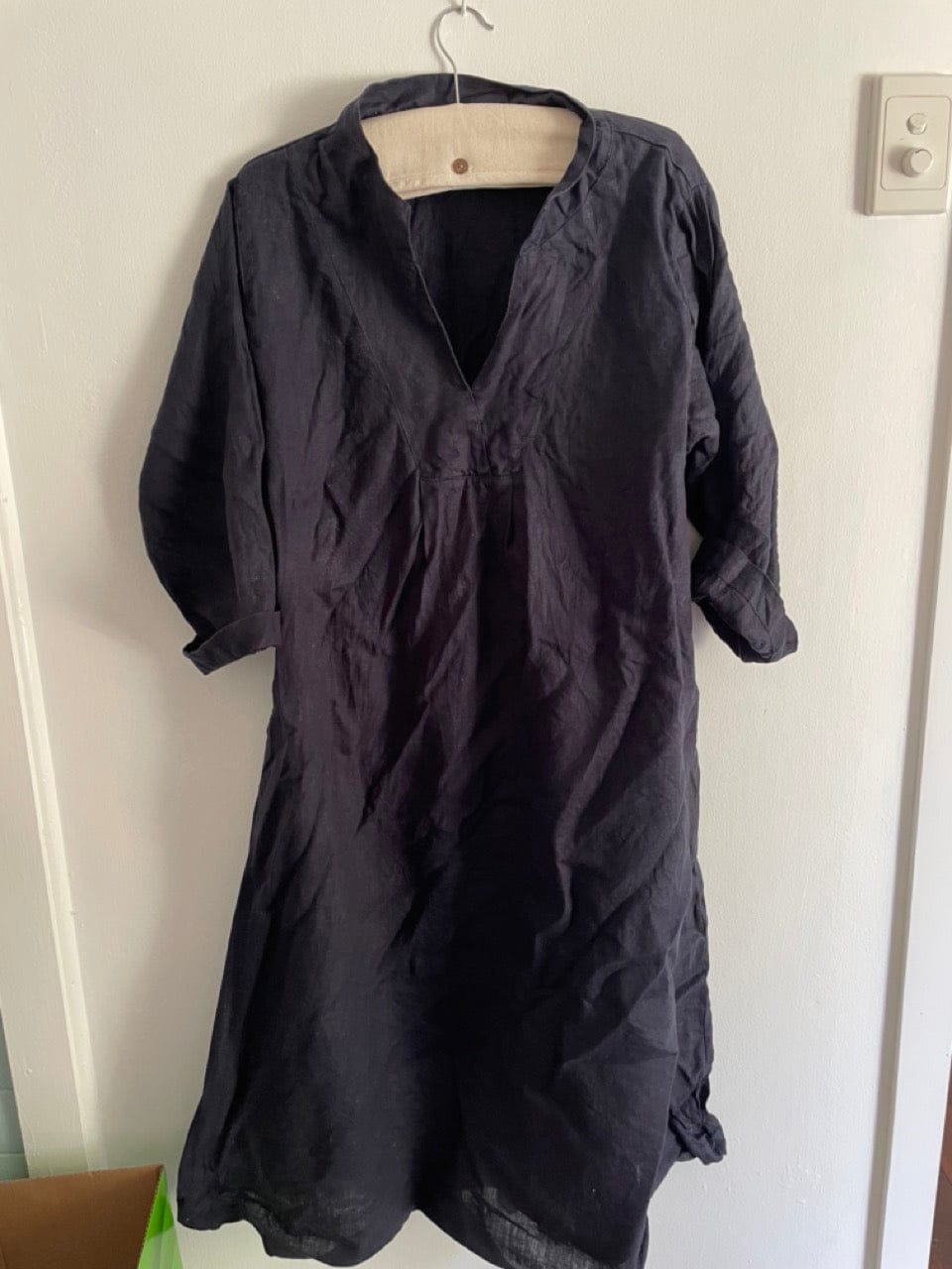 Jenna linen dress Dark Navy