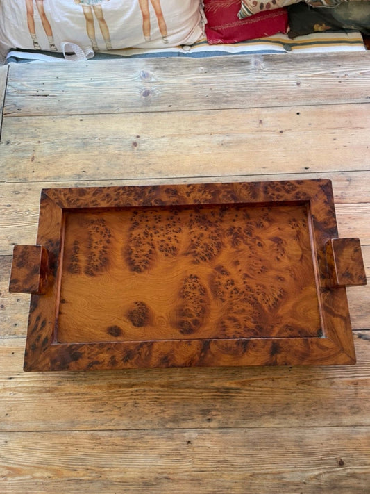 Art Deco Thuya wood tray