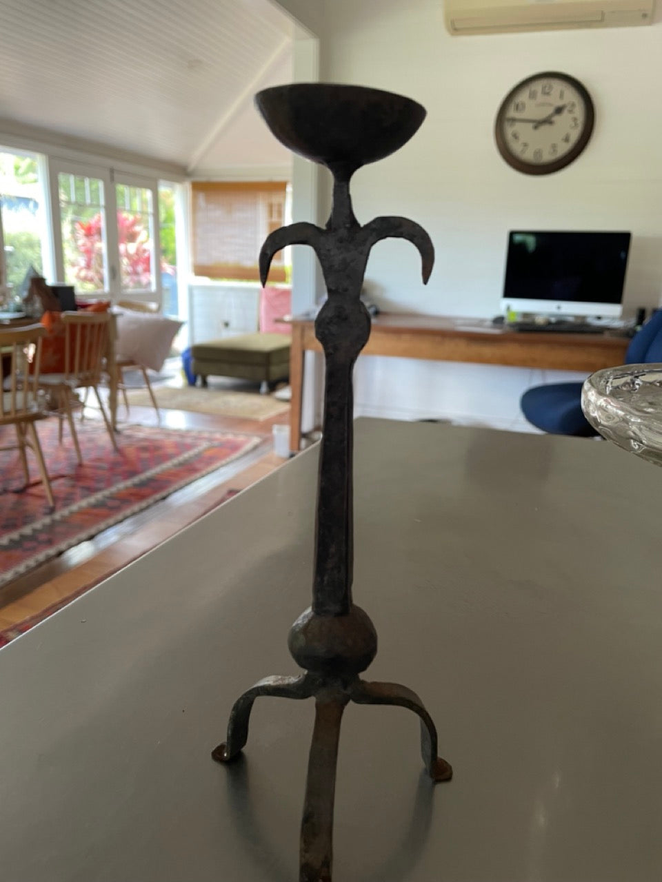 Vintage iron candle stick