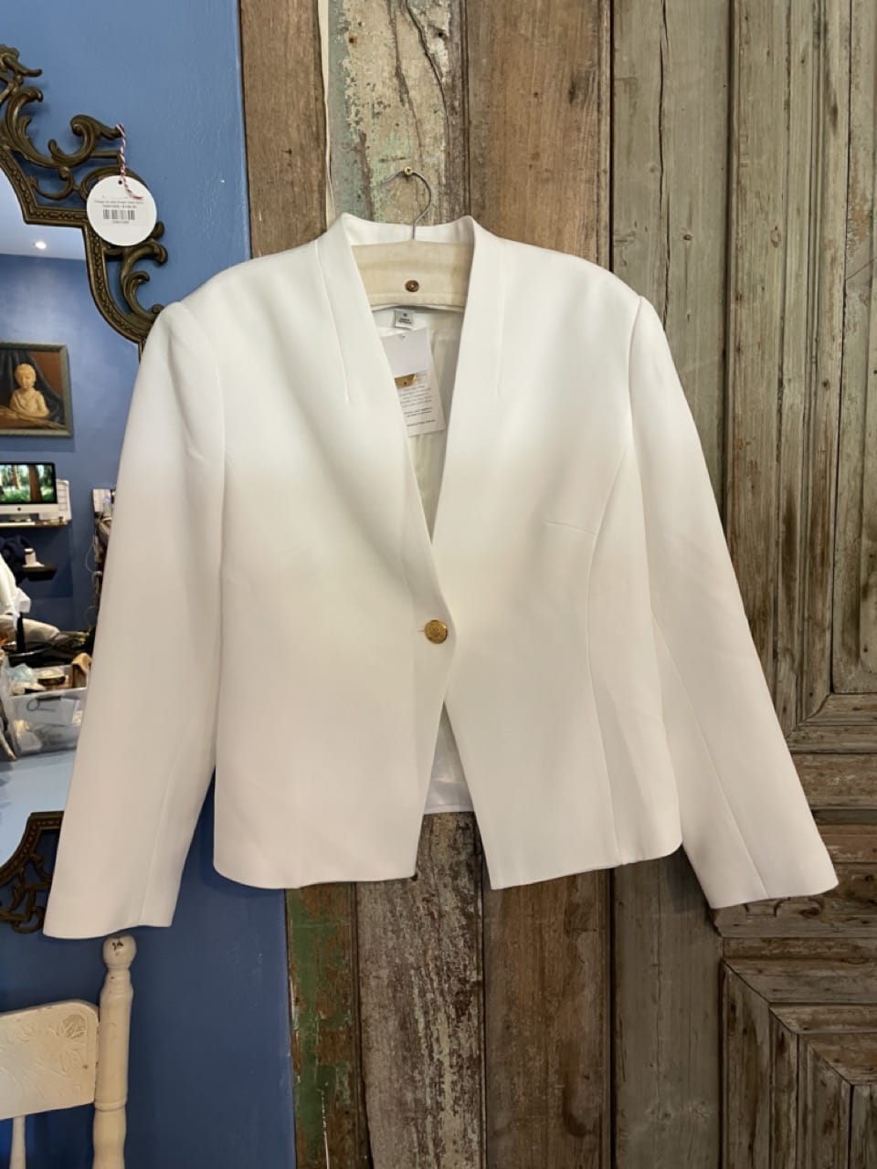 Perri Cutten Everleigh white jacket NWT Size 18