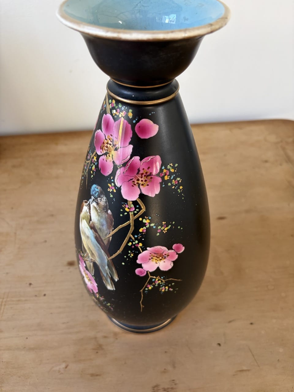 Vintage Art Deco 35cm high Athens vase with birds