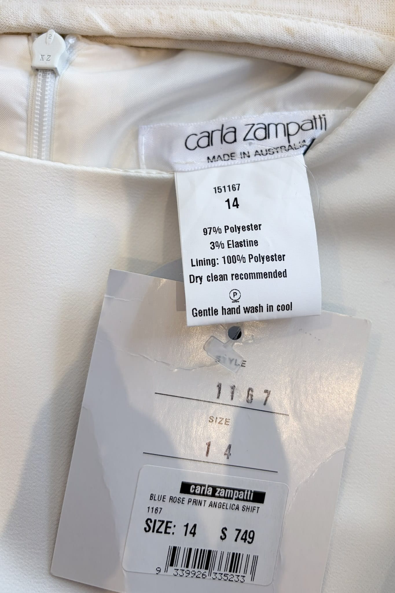 Vintage NWT Carla Zampatti Anjelica shift dress