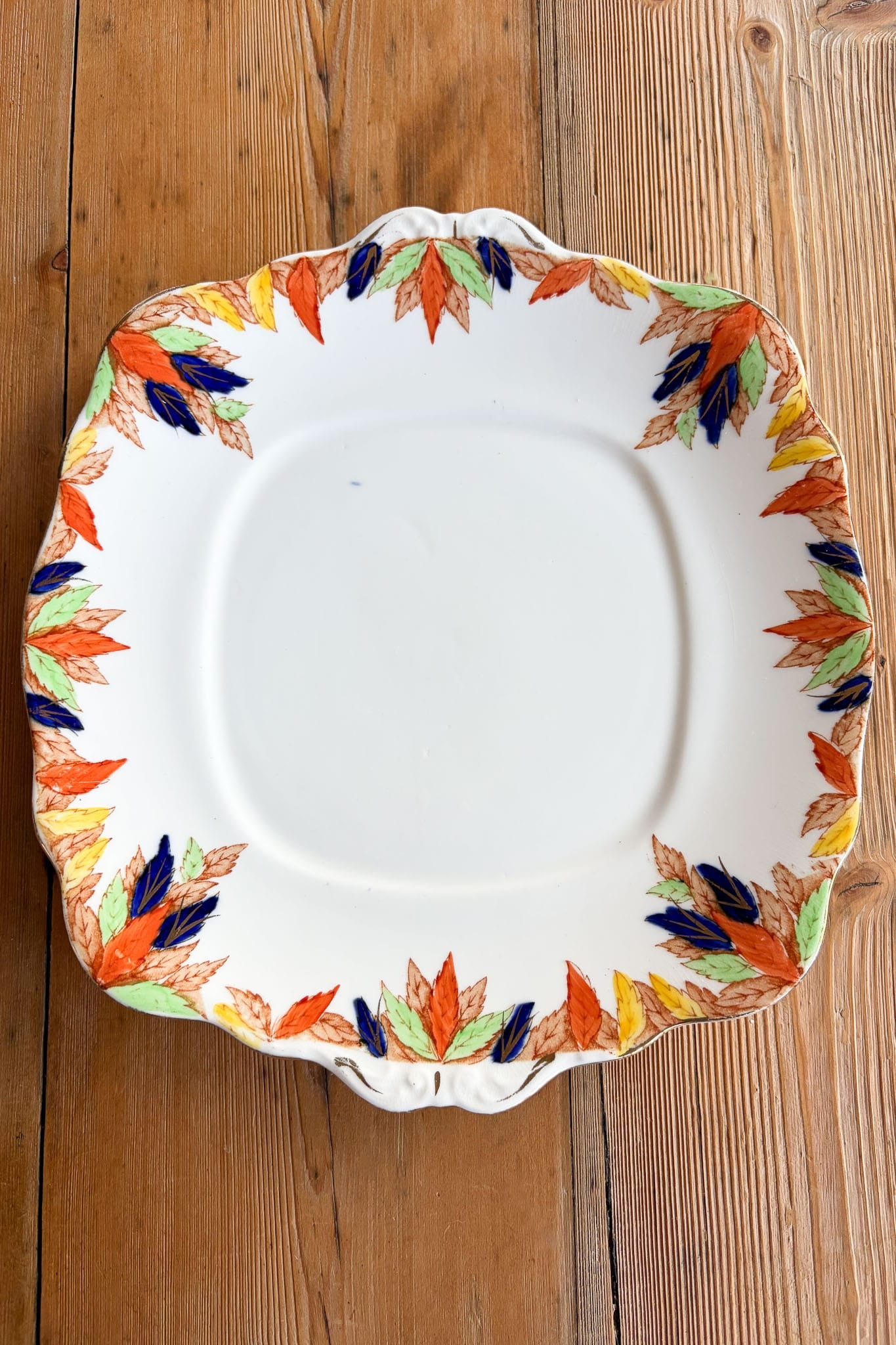 Vintage Bell China hand painted cake plate