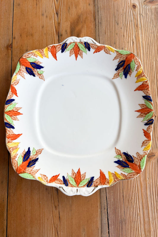 Vintage Bell China hand painted cake plate