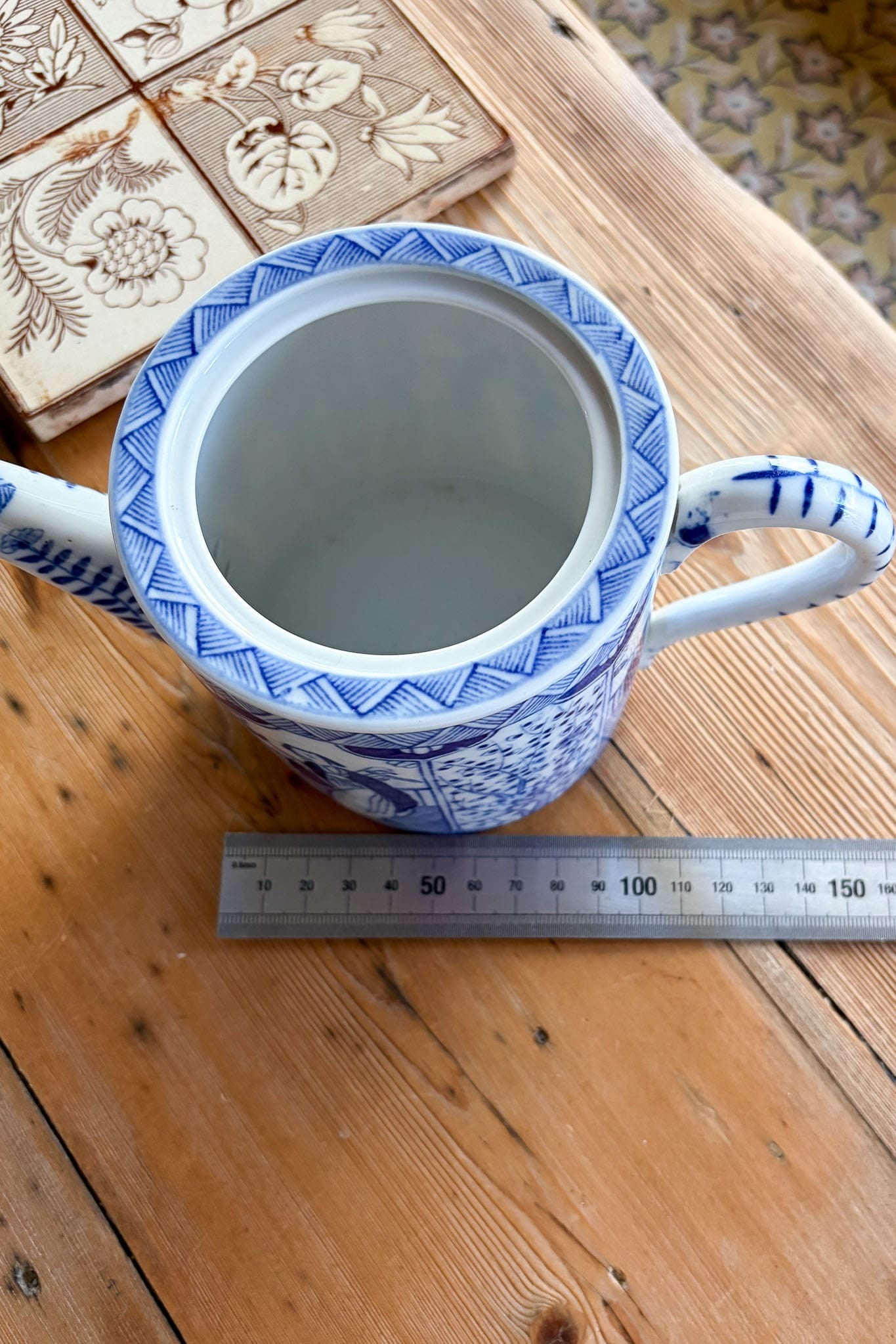 Antique Mosa Maastricht Long Eliza chinoiserie 2cup teapot