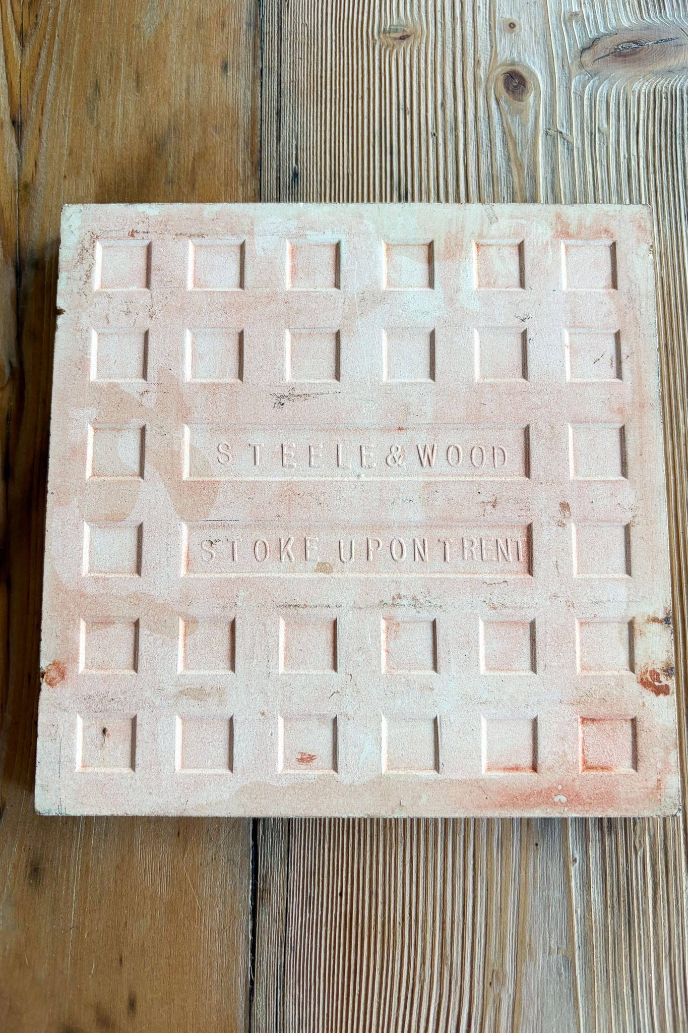 Vintage Steele & Wood 19thC floral tiles