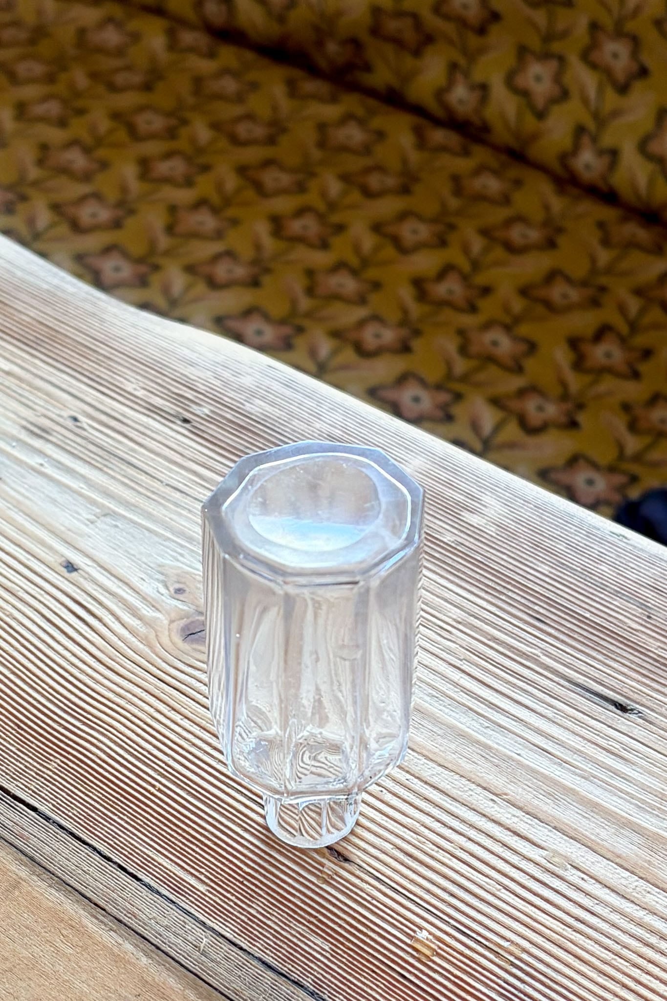 Antique glass perfume bottle with stopper