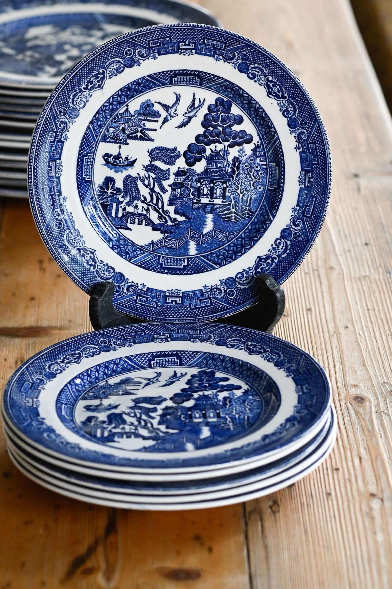 Johnson Bros Willow Pattern side plates set of 6