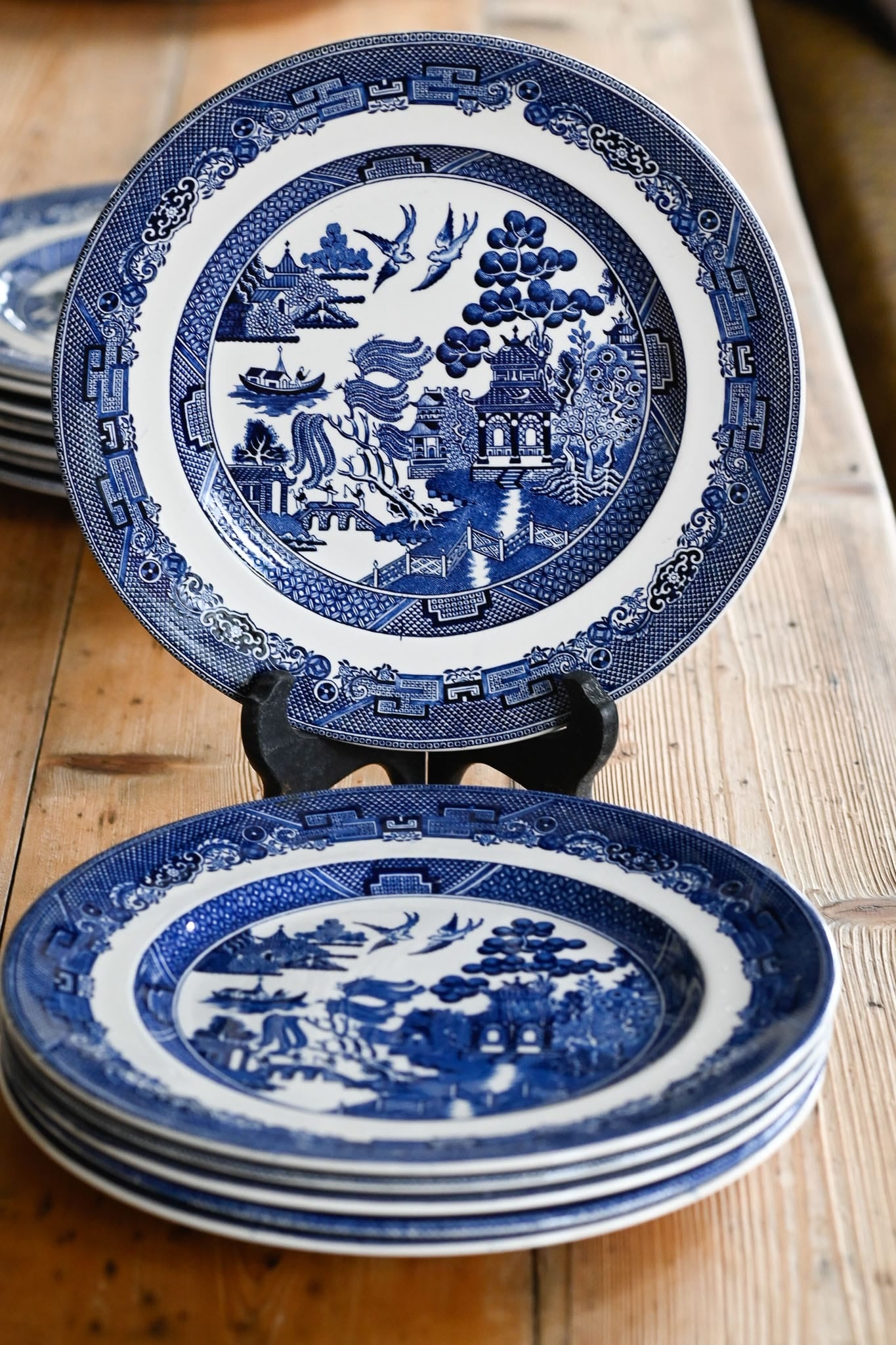 Johnson Bros Willow Pattern salad plates set of 6