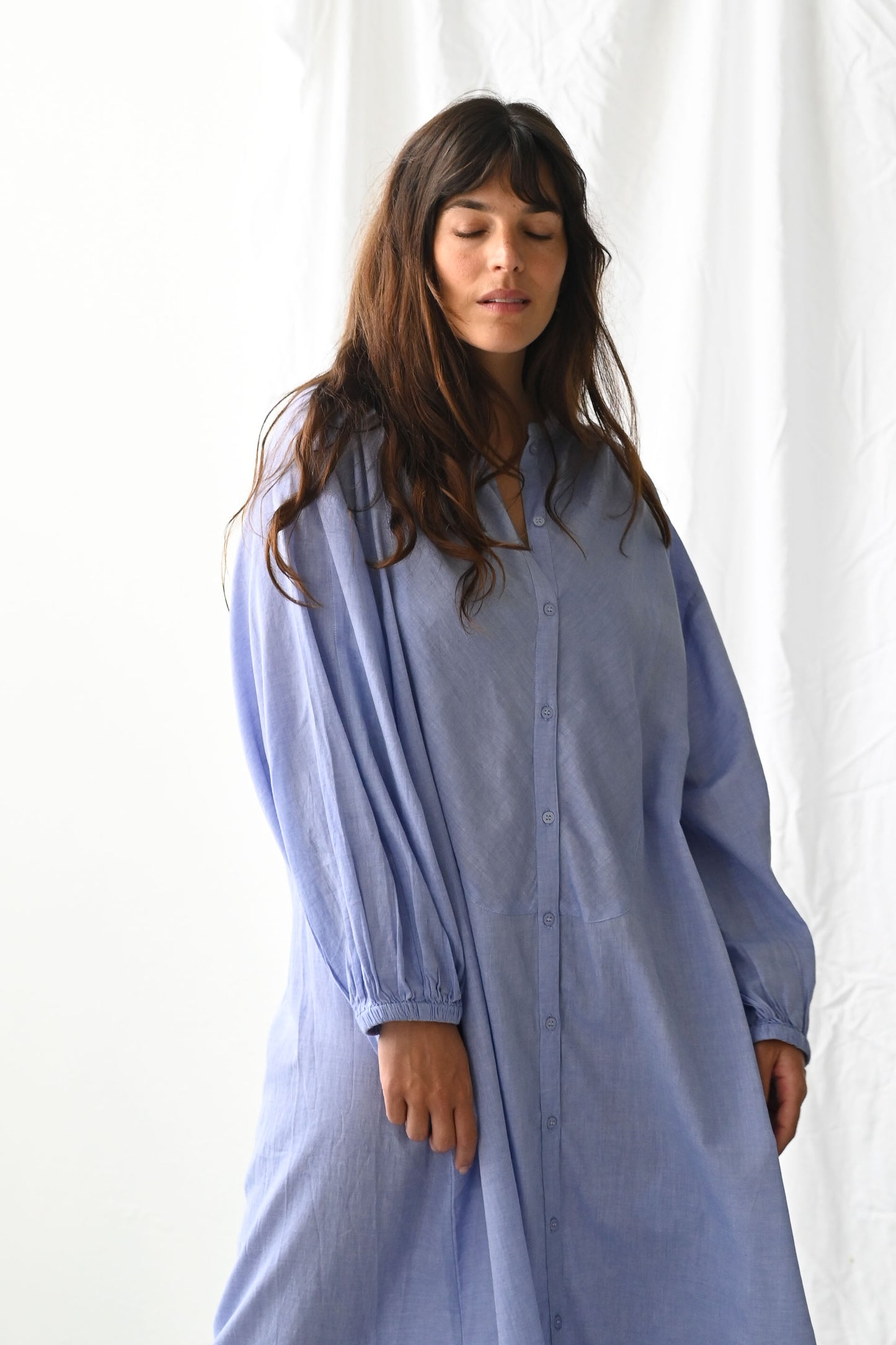 Lauren shirtdress chambray - light blue