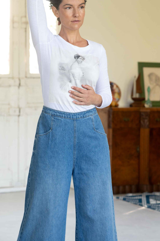L/S tee Fanny Elssler White