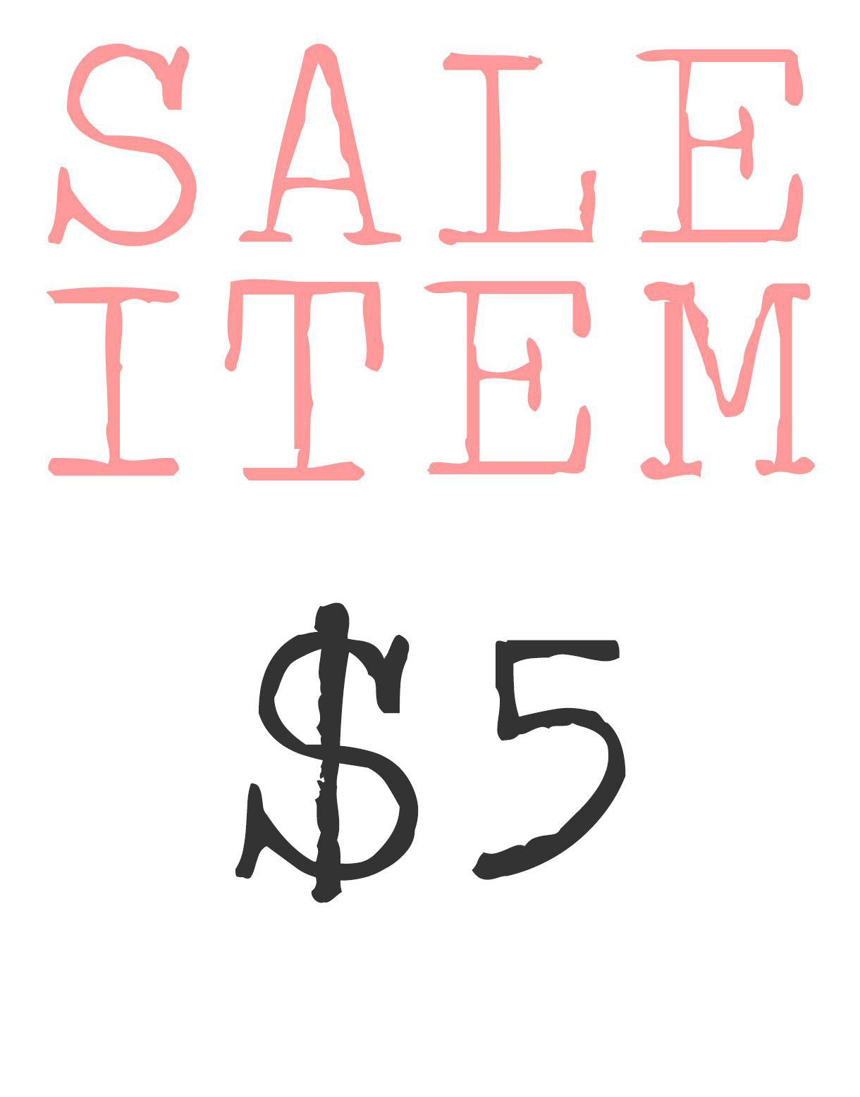 Sale 5 - sold as is (no return or exchange)