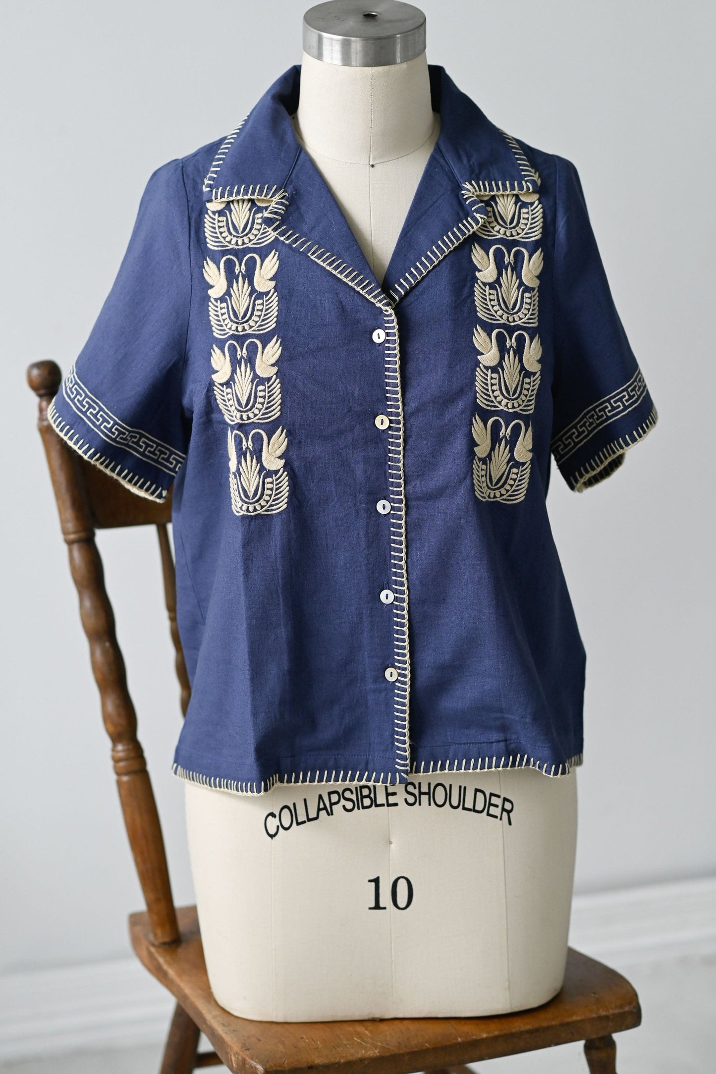 The Paloma Button-Down shirt with embroidery