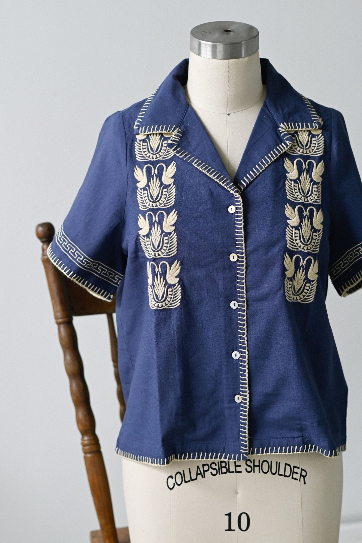 The Paloma Button-Down shirt with embroidery