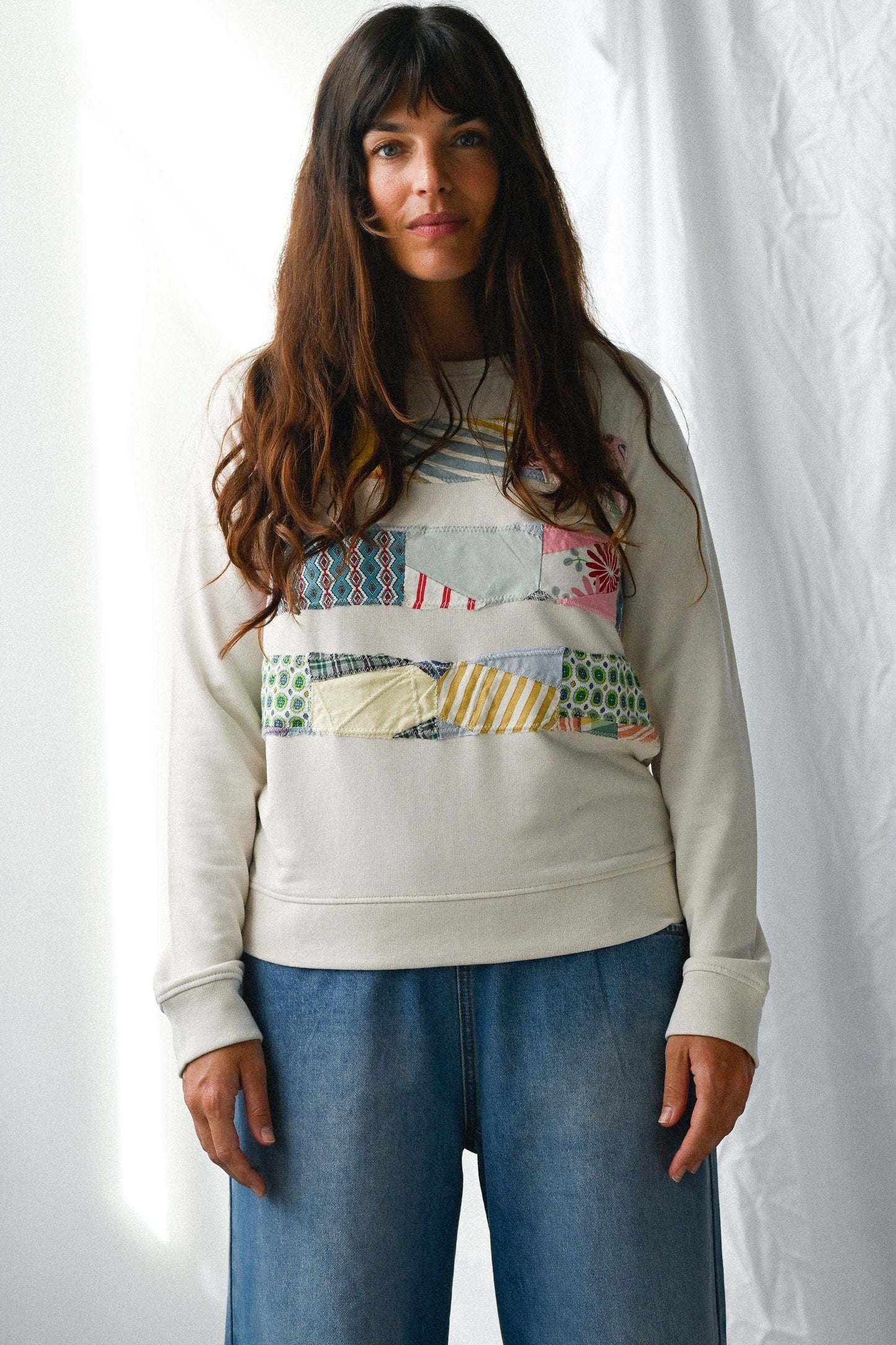Patchwork Striped Sweatshirt