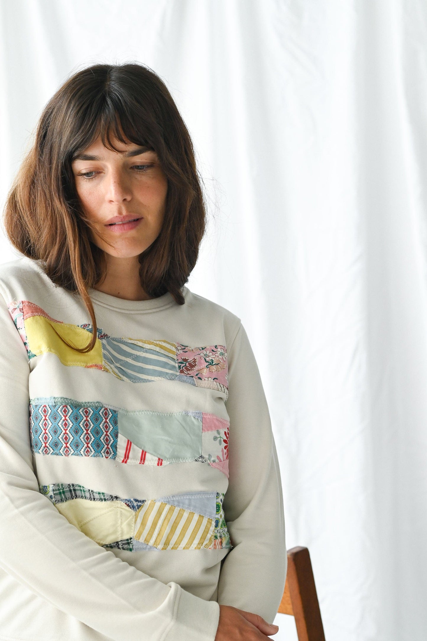 Patchwork Striped Sweatshirt