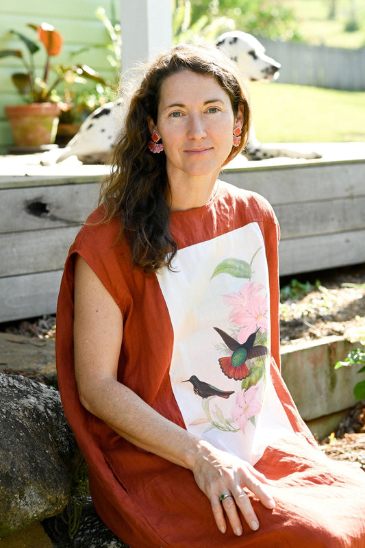 Polly dress Hummingbirds