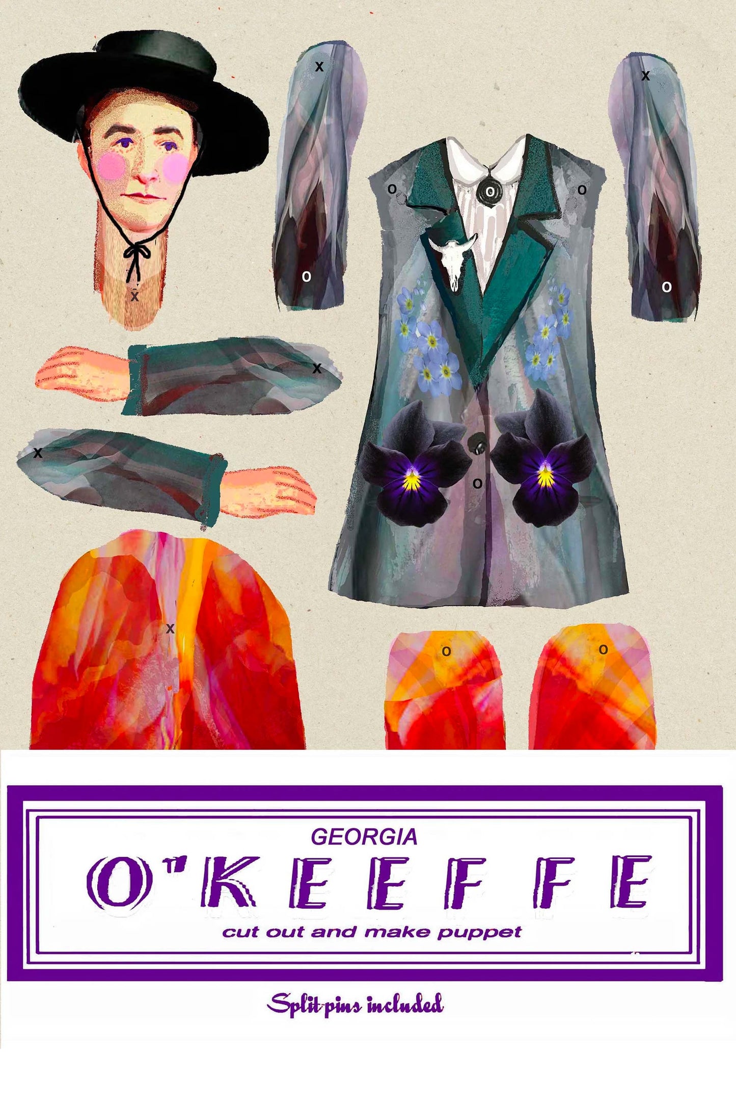 Georgia O'Keeffe Art Puppet