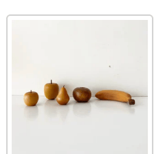 Vintage hand turned wooden fruit