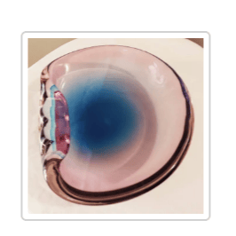 Vintage mid century art glass bowl