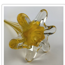 Vintage 60s tall yellow vase