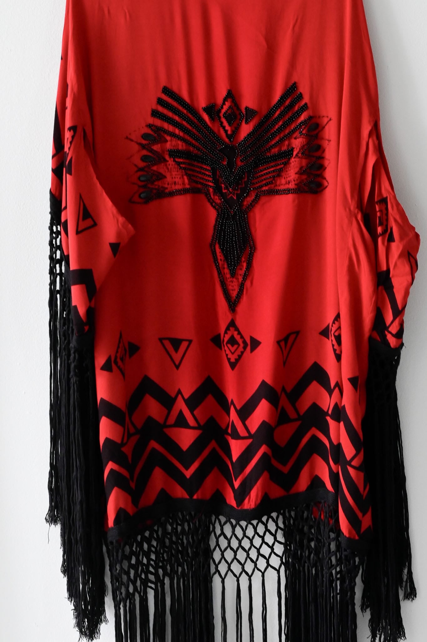 Spell rayon kimono with fringe - Pre-loved 2013