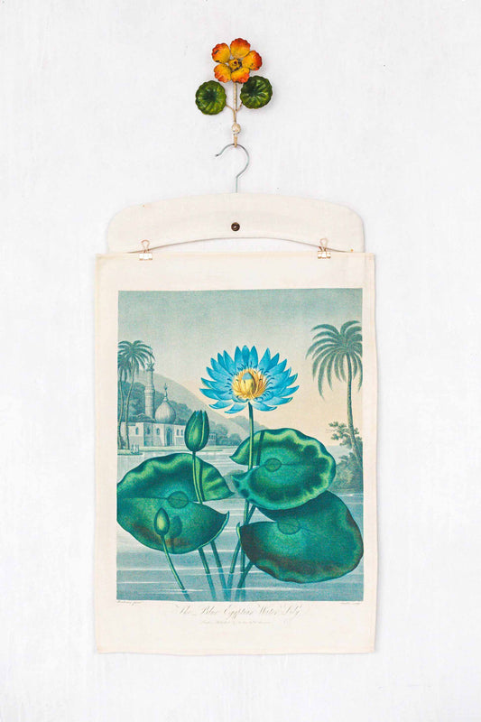 Tea Towel Blue Water Lily