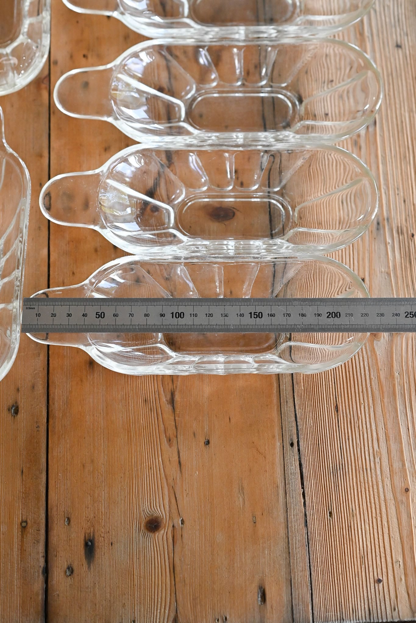 Vintage glass banana split bowls set of 9
