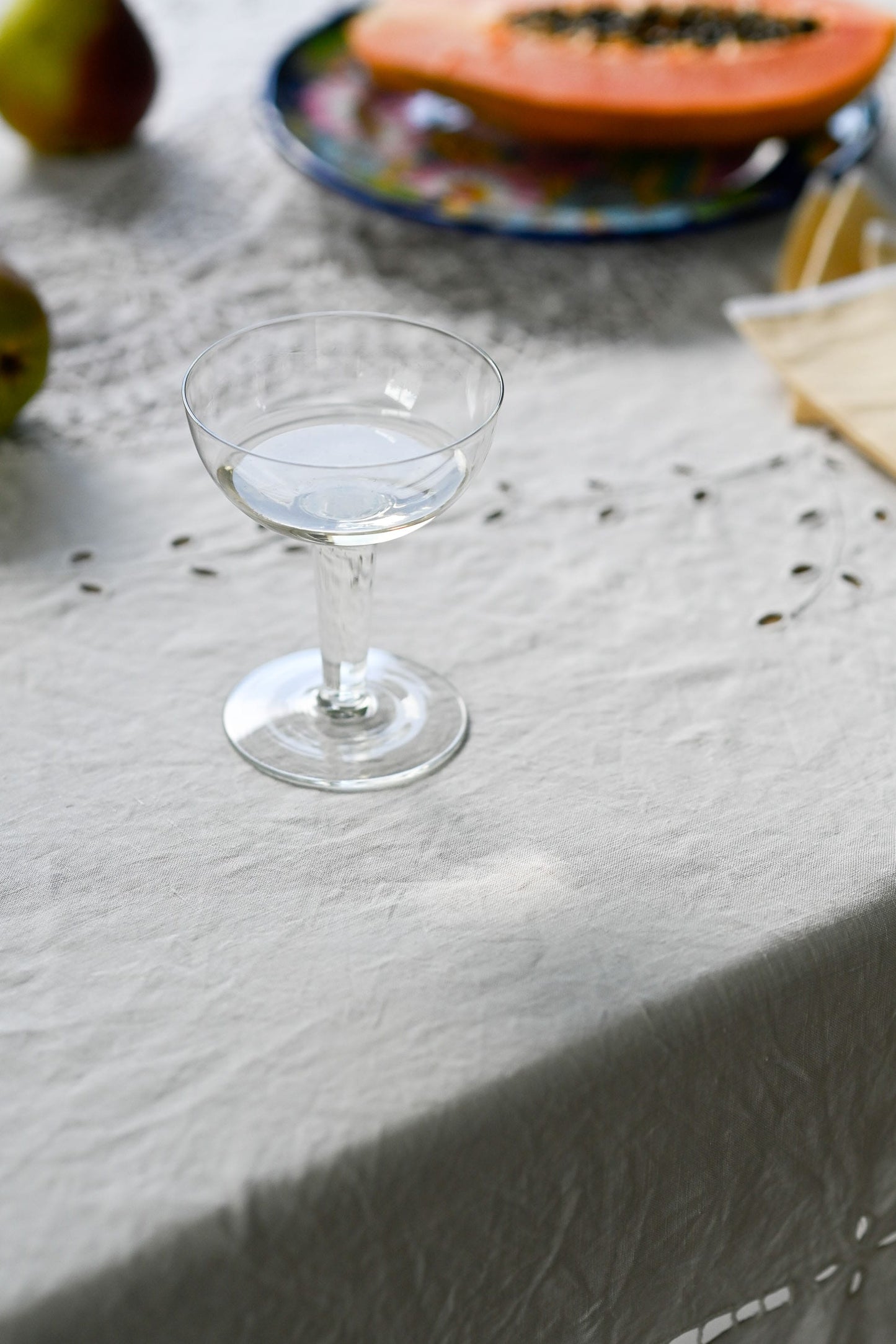 Vintage Set of 6 hollow stem coupe champagne glasses