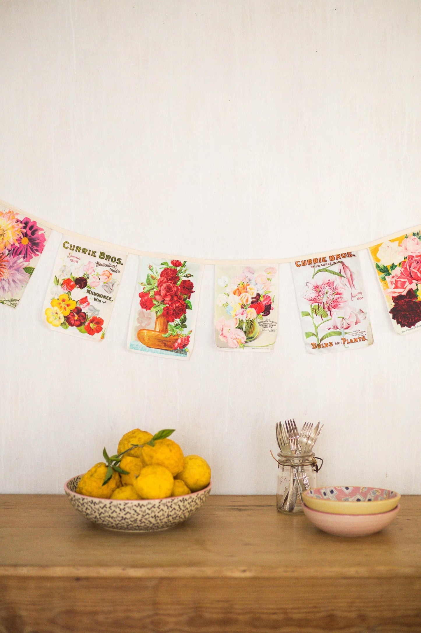 Vintage Flower garland *organic cotton