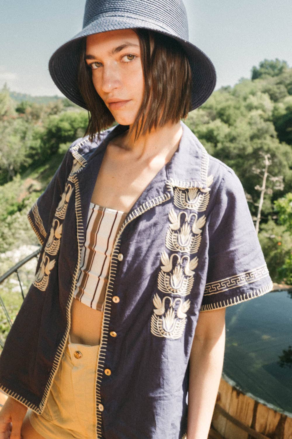 The Paloma Button-Down shirt with embroidery