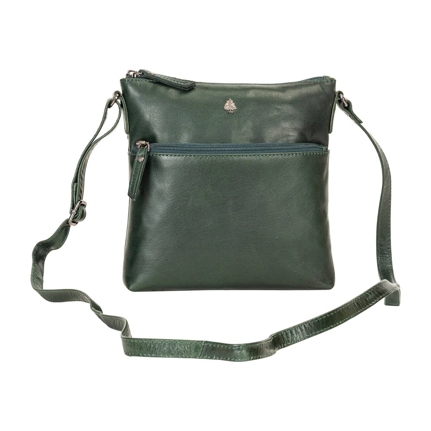 The Maple | Women's Bottle Green Leather Crossbody Shoulder Bag | Greenwood Leather