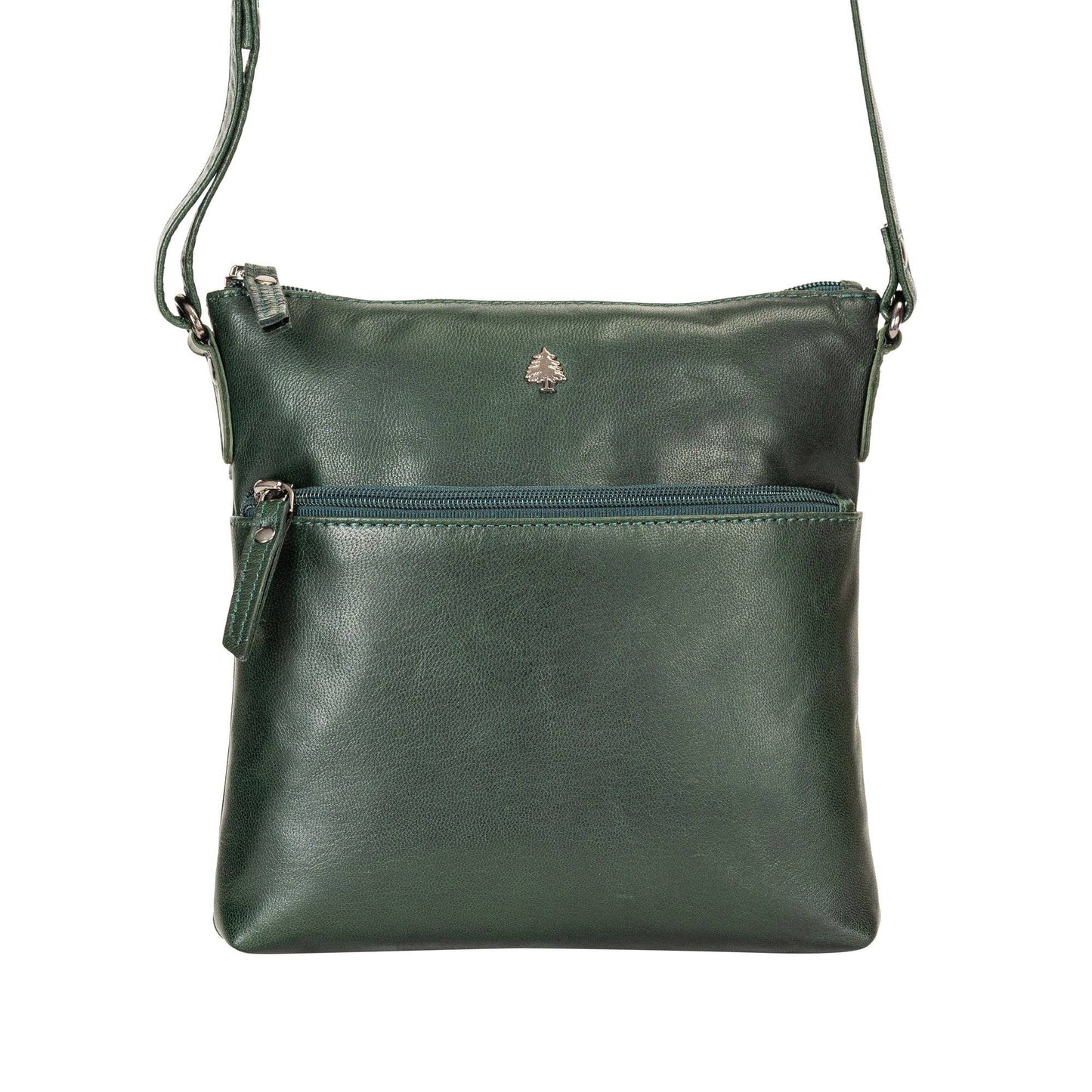 The Maple | Women's Bottle Green Leather Crossbody Shoulder Bag | Greenwood Leather