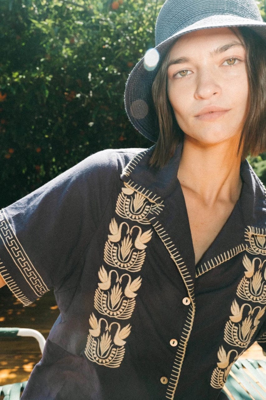 The Paloma Button-Down shirt with embroidery