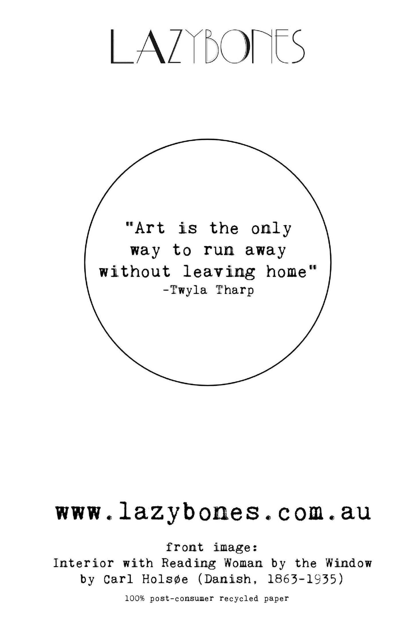 Card "Reading Woman"